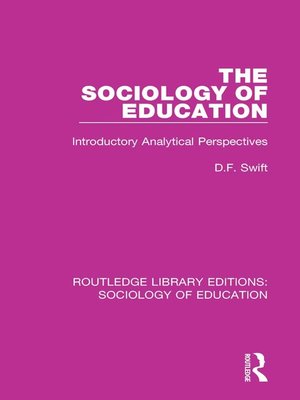 cover image of The Sociology of Education